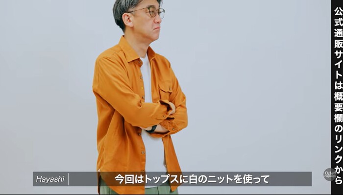 ジャンネット（Giannetto）の茶系シャツを用いた大人のレイヤード夏スタイル詳細