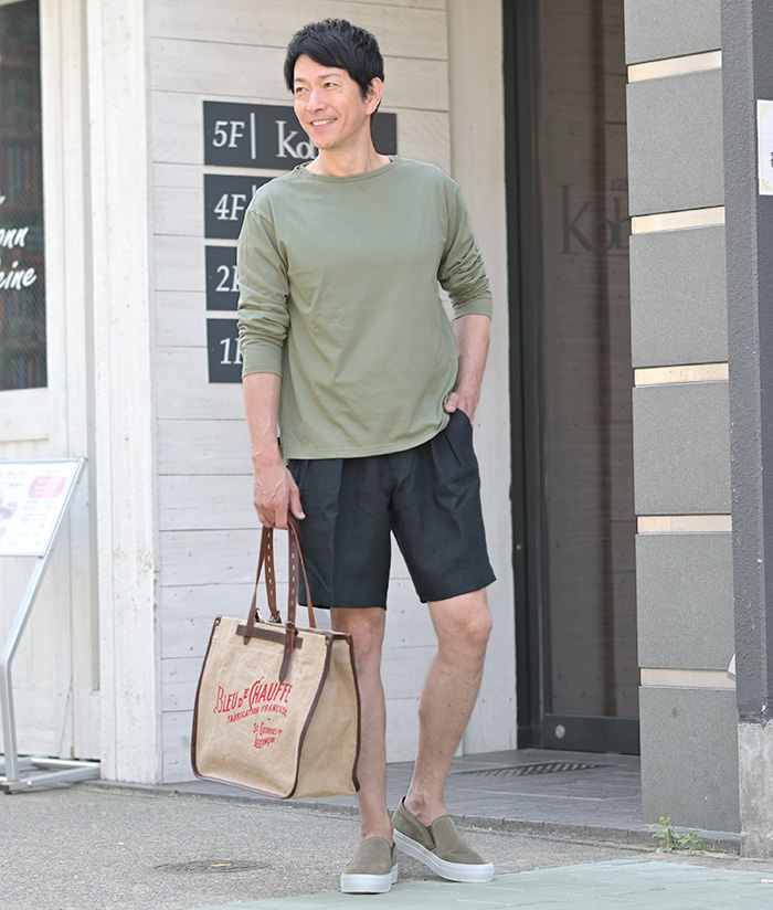 40代50代の洗練されたハーフパンツスタイル