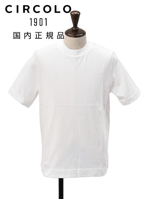 チルコロ　半袖Tシャツ　ホワイト　クルーネック　カットソー　無地