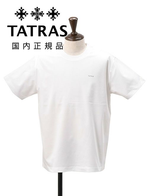 タトラス　半袖Tシャツ　セロ　オフホワイト　クルーネックカットソー　白　リラックスフィット