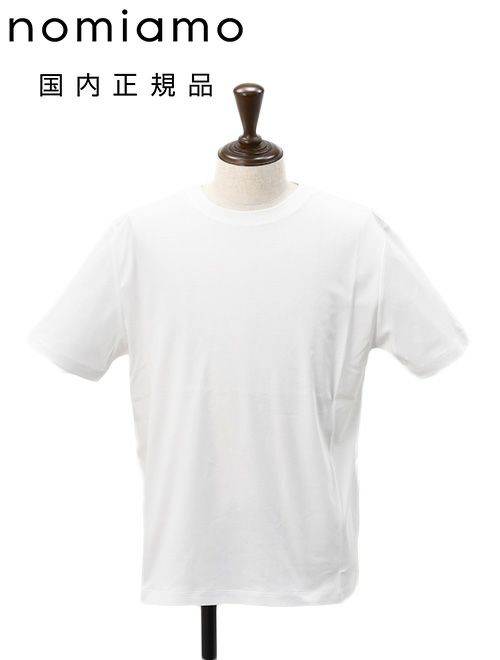 ノミアモ　半袖　Tシャツ　クルーネックカットソー　スーピマコットン　ホワイト　白