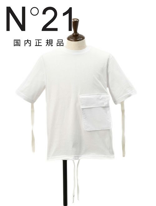 ヌメロ　半袖　長袖　Tシャツ　ルーネックカットソー　コットンジャージー　ホワイト