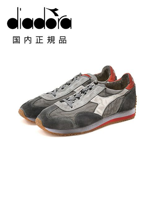 ディアドラ ヘリテージ　レザーシューズ　EQUIPE　レースアップスニーカー　グレー　エキップ