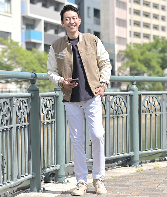 週末を格上げする、大人のスタジャンスタイル