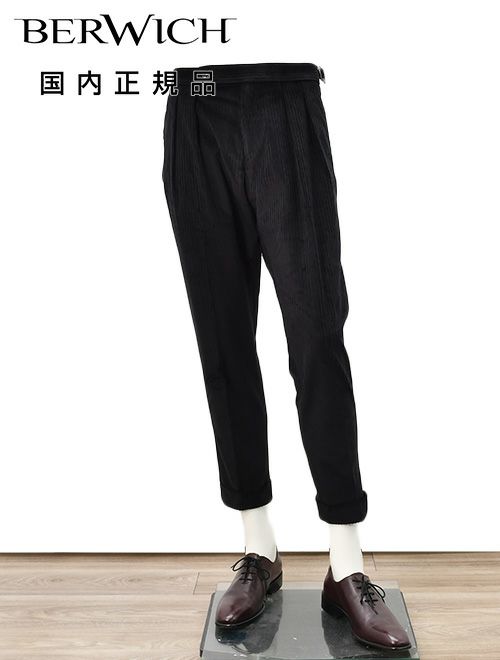 ベルウィッチ　チノスラックス　コーデュロイパンツ　ブラック　スコッチ　SCOTCH