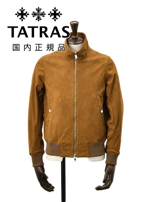タトラス　フライトジャケット　ECOスエード　ブラウン　LUND　ルンド　スタンドカラー