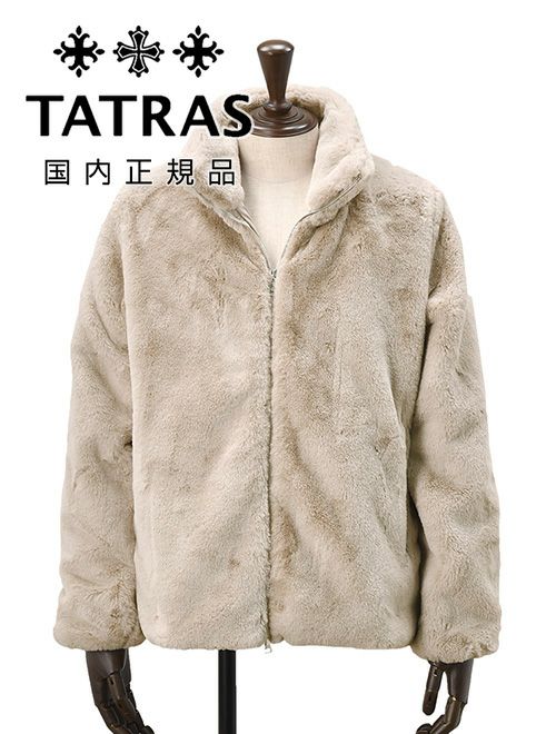 タトラス　ボアブルゾン　アストーニ　ASTONI　スタンドネック　リサイクルポリエステル　ライトグレー