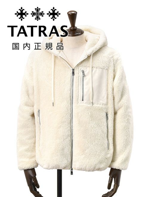タトラス　ボアブルゾン　MENFI　メンフィ　アイボリー　フーディー　ポリエステル