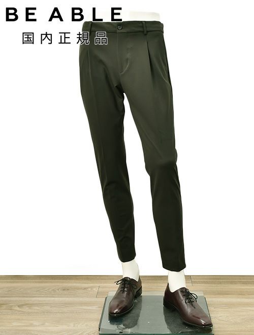 ビーエイブル　イージーパンツ　RICCARDO　リッカルド　ストレッチナイロン　ークオリーブ　ジップフライ
