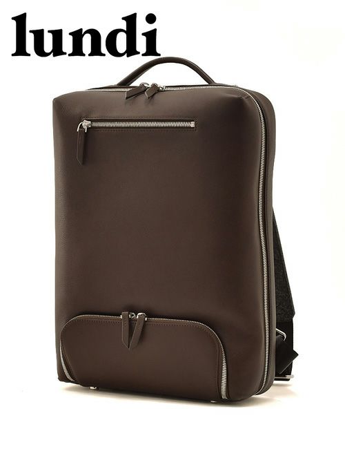 ルンディ　バックパック　ビジネスリュック　ブラウン　茶　GIANI　フルグレインレザー