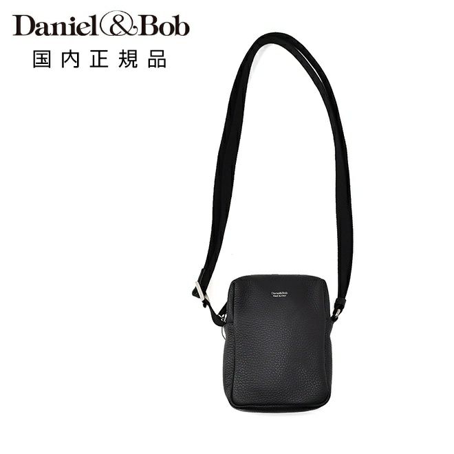 ダニエル&ボブ　ショルダーミニポーチ　コンパクトバッグ　アルチェ　ALCE　ブラック　シュリンクレザー