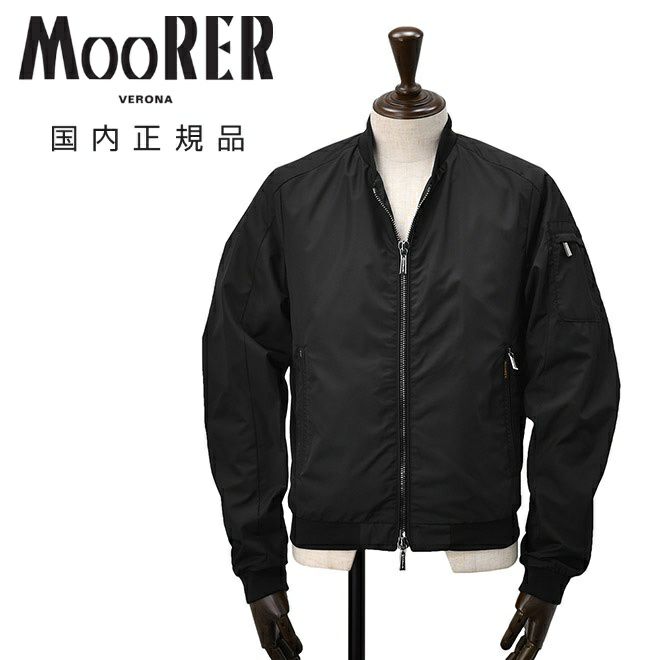 ムーレー　MA-1型　CORELLI-WK　ミリタリーブルゾン　ブラック　黒　ボンバー