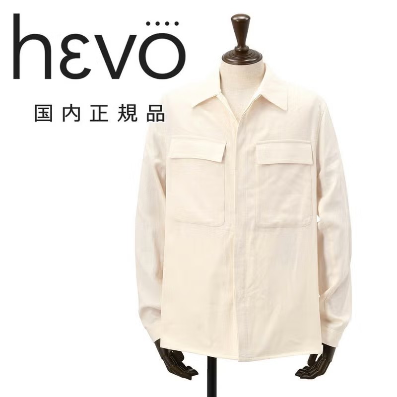 イーヴォ　シャツアウター　ワークブルゾン　SPECCHIOLLA　スペッキオッラ　リネンレーヨン　アイボリー