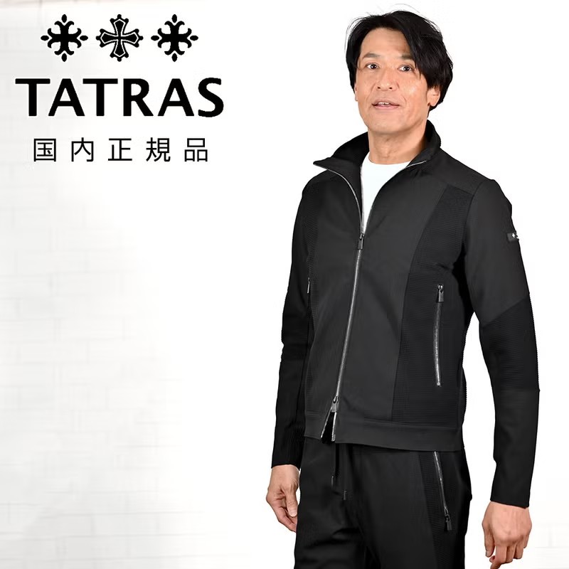 タトラス　トラックジャケット　スプレーゼ　SPRESE　スタンドネックブルゾン　コットンポリエステルツイル　ブラック
