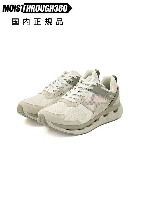 モイスルー360　防水スニーカー　レースアップシューズ　VENTIRIS LT　ヴェンティリス　防水リアルレザー　オフホワイト