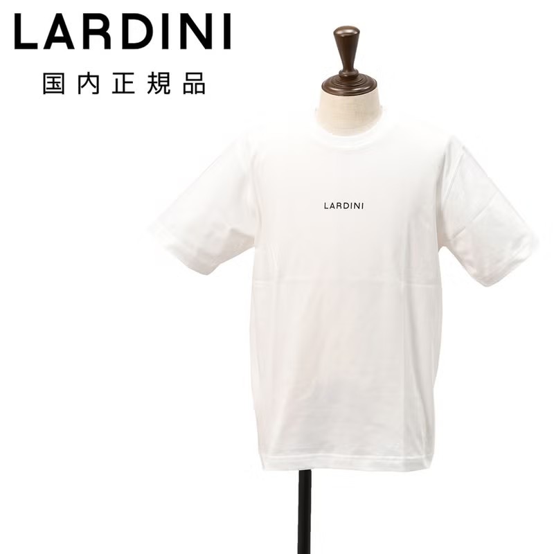 ラルディーニ　半袖Tシャツ　クルーネックカットソー　CNJLTMC70　コットンジャージー　ホワイト　白