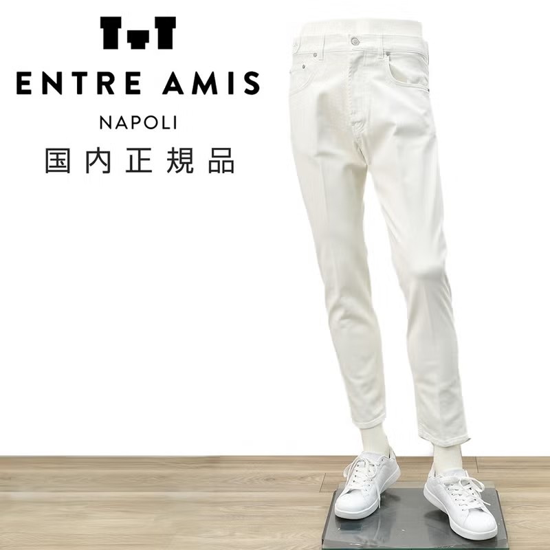 アントレアミ　デニムパンツ　CHRIS　コットンツイル　オフホワイト　レギュラーテーパードフィット　ミドルオンス