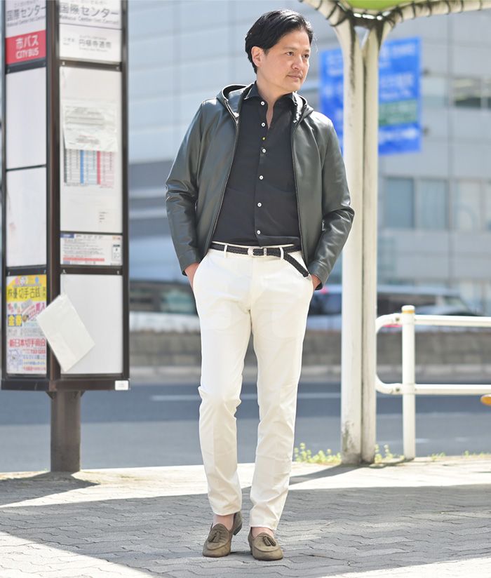 なんか“かっこいい”と思わせる春のレザーコーデ