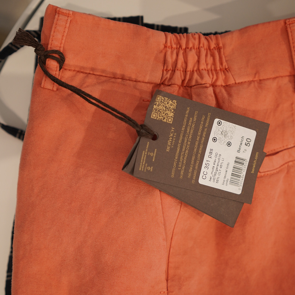 ベルウィッチ BERWICH 別注 bermue バーミュー ハーフパンツ シャーリング ベルトループ MADE IN ITALY berwich