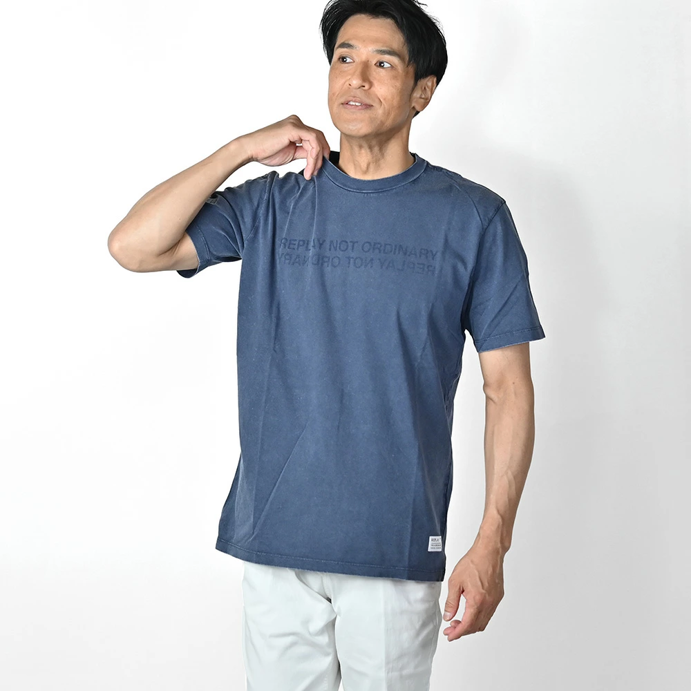 リプレイ　REPLAY　Tシャツ　モデル着用バストアップ画像