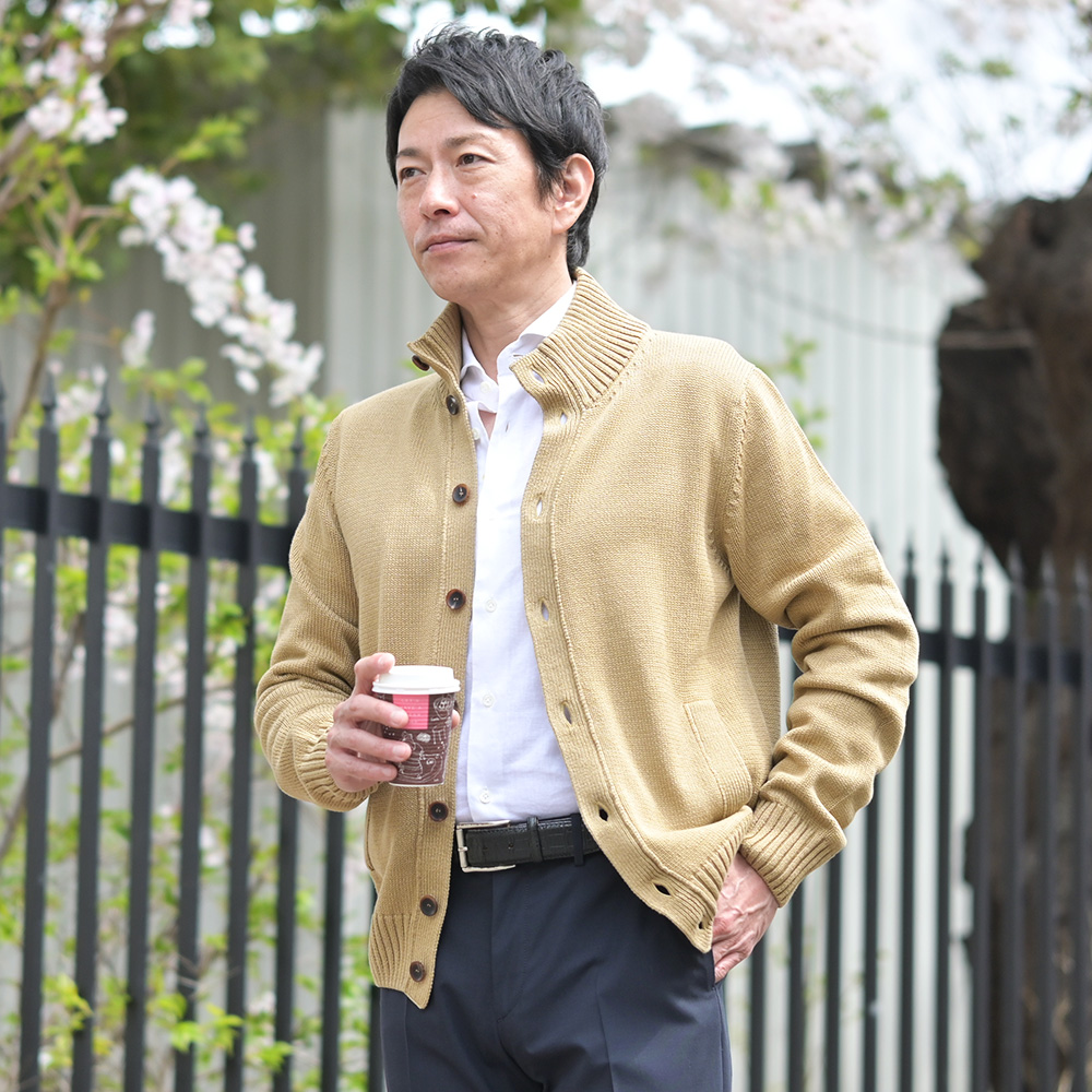 ZANONE（ザノーネ）モデル着用バストアップ画像