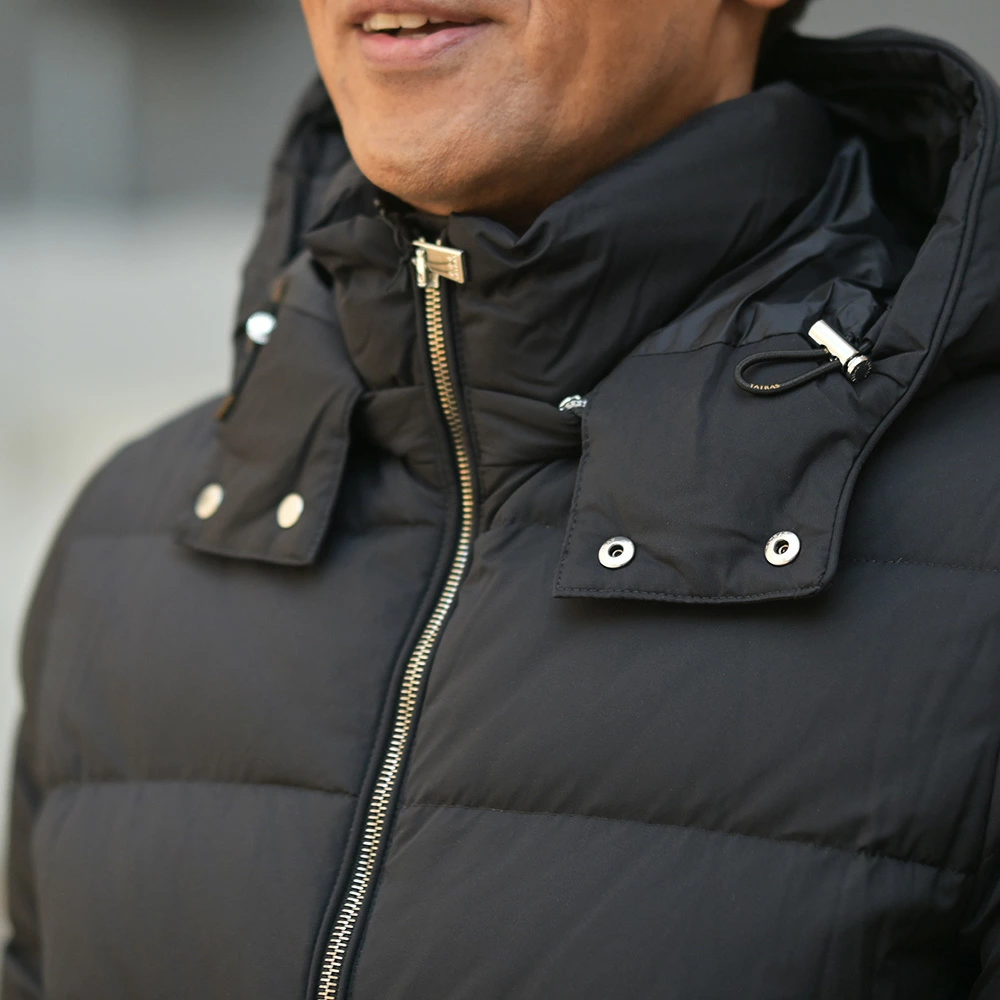 ASTONI（アストーニ）ラビットファー調 ボアブルゾン　首元のアップ画像