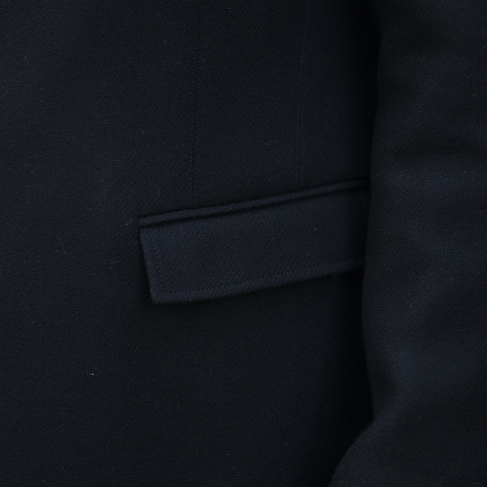 ヘルノ（HERNO）メルトンウール チェスターコート　サイドポケットのクローズアップ画像