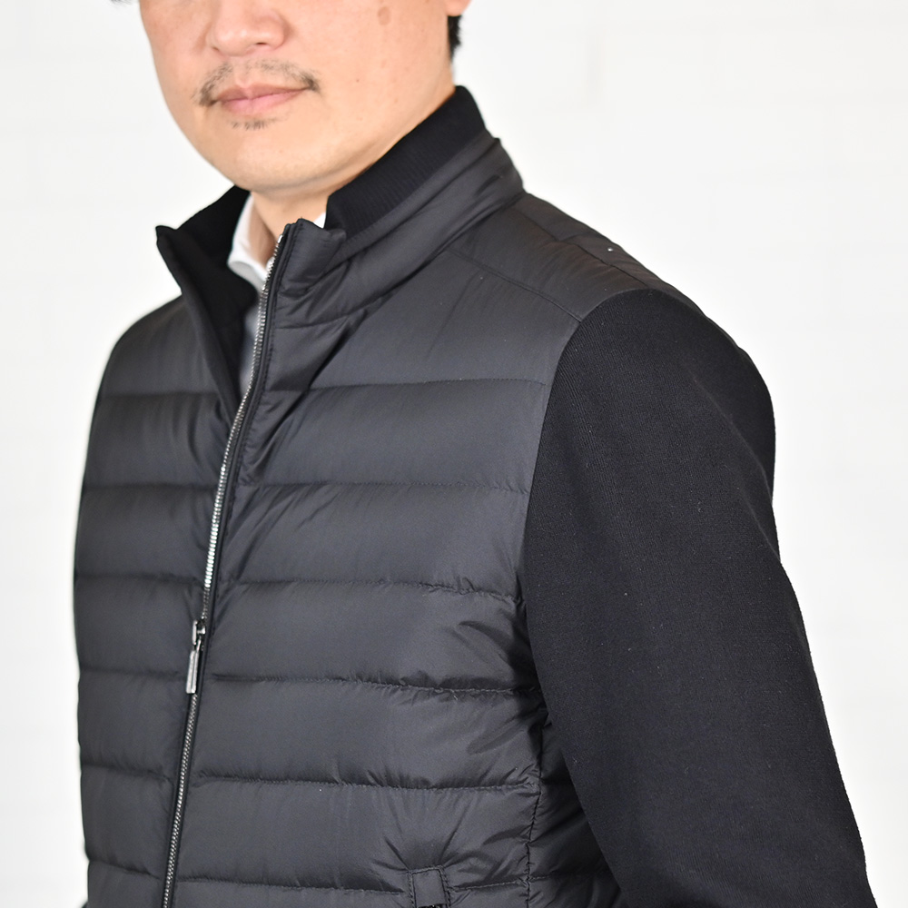 ムーレー（MooRER）カッタネオ（CATTANEO-S3C）－ボンバージャケット　首元のアップ画像