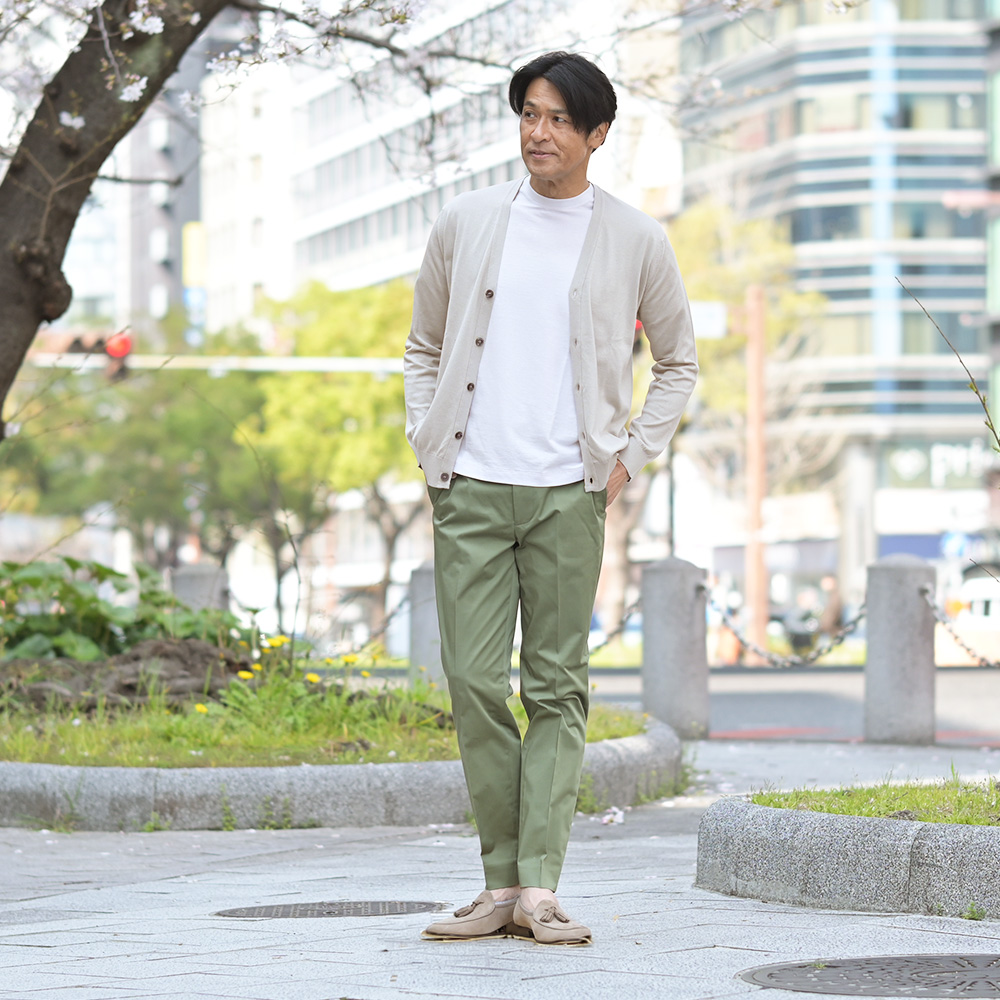 ZANONE（ザノーネ）アイスコットン クルーネック　モデル着用スナップ