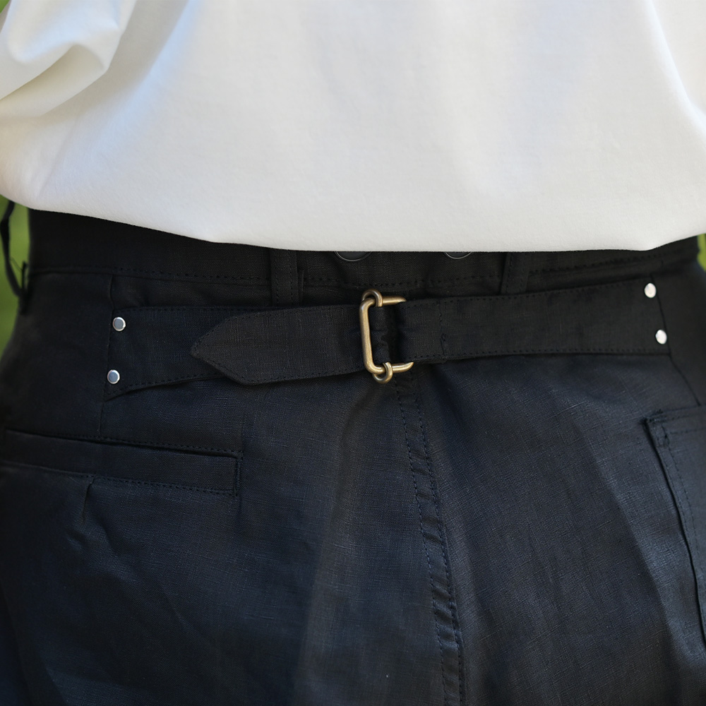 ル トラヴァイユール ガリス（LE TRAVAILLEUR GALLICE）LE VESTON / LE PANTALON アイリッシュリネン セットアップ　リネンパンツバックショット